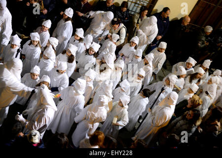 Iglesias, Sardegna - Aprile 18, 2014: Iglesias; Pasqua Settimana Santa ad Iglesias. Foto Stock