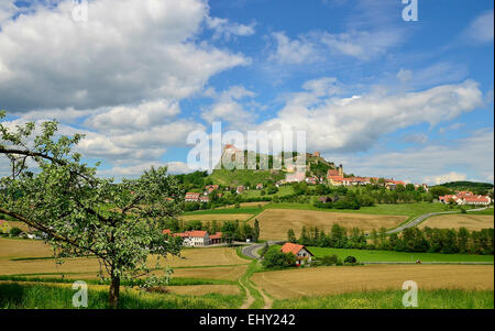 Il Castello di Riegersburg un castello medievale situato su un vulcano dormiente sopra la città di Riegersburg in stato austriaco della Stiria Foto Stock