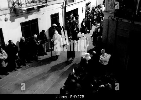 Iglesias, Sardegna - Aprile 18, 2014: Iglesias; Pasqua Settimana Santa ad Iglesias. Foto Stock