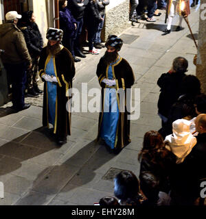 Iglesias, Sardegna - Aprile 18, 2014: Iglesias; Pasqua Settimana Santa ad Iglesias. Foto Stock