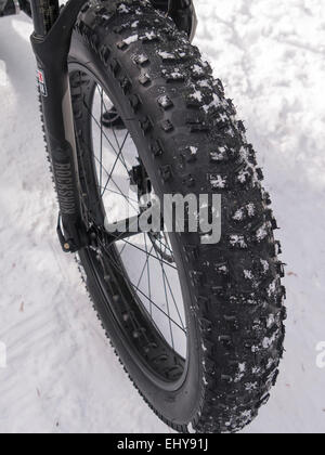 Fat bike pneumatico, Breckenridge, Colorado. Foto Stock