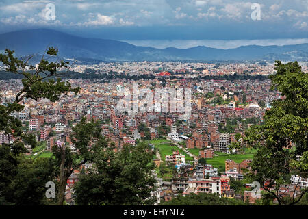 Vista su Kathmandu, Nepal Foto Stock