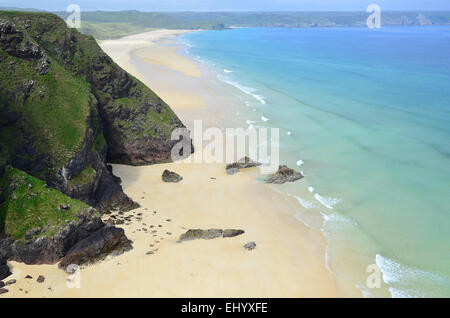 La Scozia, Lewis, tolsta, tolsta beach, tolastadh, spiaggia, mare, onde, costa, isola, isola, Ebridi Esterne, Ebridi, grande Br Foto Stock