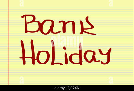 Bank Holiday Concept Foto Stock