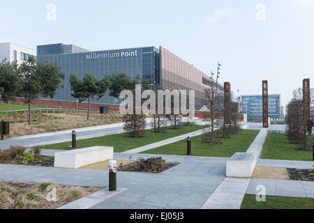 La Eastside City Park al Millenium Point in Birmingham Foto Stock