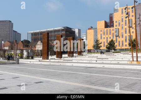 La Eastside City Park al Millenium Point in Birmingham Foto Stock