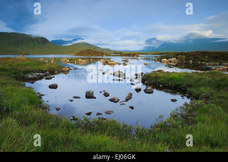 Montagna, montagne, Monte Nero, Creise Meall un' Bhuiridh, Montagne, acqua, summit, picco, Glencoe, Gran Bretagna, Highland, hig Foto Stock