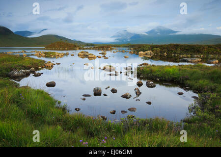 Montagna, montagne, Monte Nero, Creise Meall un' Bhuiridh, Montagne, acqua, summit, picco, Glencoe, Gran Bretagna, Highland, hig Foto Stock