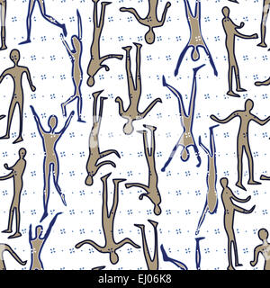 Le figure umane sfondo senza giunture Foto Stock