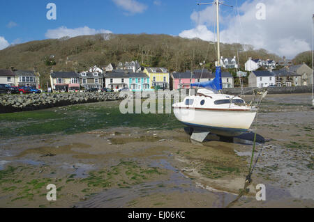 Borth y Gest Harbour, Porthmadog, Llyn Peninsula Foto Stock