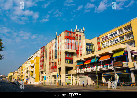 Spandauer Damm street, Charlottenburg, Berlino ovest, Germania Foto Stock