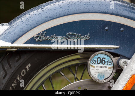 Parafango anteriore su un Harley Davidson Heritage Softail Foto Stock