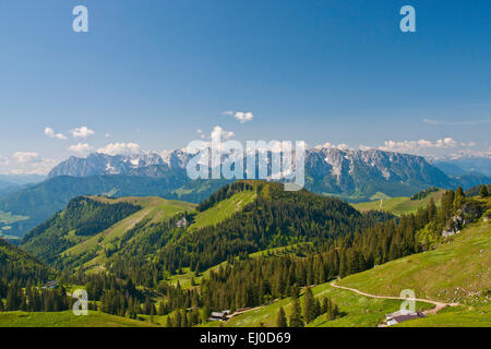 La Baviera, Europa, Germania, Alta Baviera, Chiemgau, Aschau, Priental, Prien, Sachrang, Geigelstein, Wilder Kaiser, Zahmer Kaiser Foto Stock