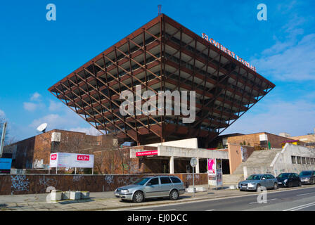 Radio Slovacca edificio (1983), Bratislava, Slovacchia, Europa Foto Stock