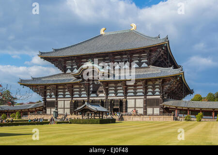 Eredità di Mondo, City, Giappone, Asia, Kansai, paesaggio, Nara, Tempio di Todai-ji, architettura, grande daibutsu, caduta, storia, religio Foto Stock