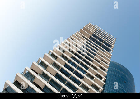 1 LA SOCIETA ROTHSCHILD Boulevard Tower alto luogo di Tel Aviv, Israele Foto Stock