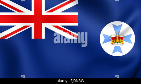 Bandiera del Queensland, Australia. Close up. Foto Stock