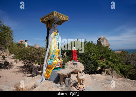 Statua del Buddha, statua, Buddha, Co, contagiri, Binh Thuan, fuori, a pagoda, torre pagoda, luogo di interesse, il giorno tradizionale, tower, Foto Stock