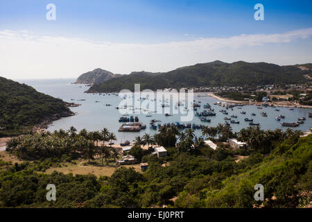 Bay, Ninh Thuan,,, Nha Trang, mare, un South-Chinese, scenario, costa, paesaggi costieri, Asia, Asia, barche, esterno al di fuori, fishi Foto Stock