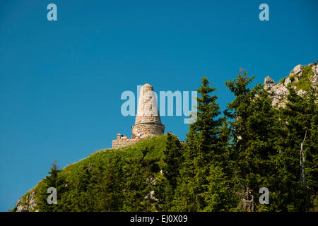 1738, Alpi al di fuori, visualizzare bavarese, Baviera, montagna, il paesaggio di montagna, monumento, Germania, Europa, montagne, cacciatore di montagna Foto Stock