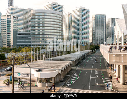 Pacifico Yokohama Convention Center, Minato Mirai 21 district, Yokohama, nella prefettura di Kanagawa, Giappone. Foto Stock