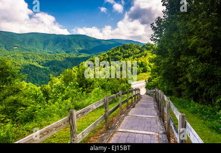 Percorso in Bald Mountain Ridge scenic si affacciano lungo I-26 nel Tennessee. Foto Stock