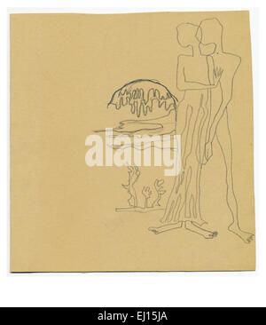 Fatto a mano illustrazione - amanti amore Foto Stock