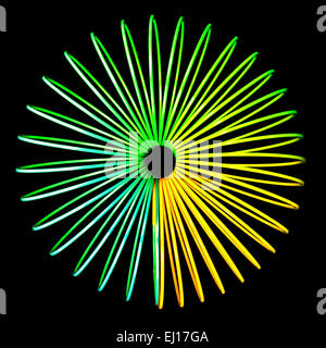 Abstract Arcobaleno psichedelico ologramma giocattolo spaziale Foto Stock