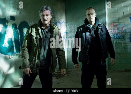 Eseguire tutta la notte 2015 Warner Bros film con Liam Neeson a sinistra e Joel Kinnaman Foto Stock