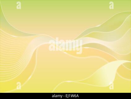Un sfondo vettoriale di morbida e leggera onde verdi Illustrazione Vettoriale