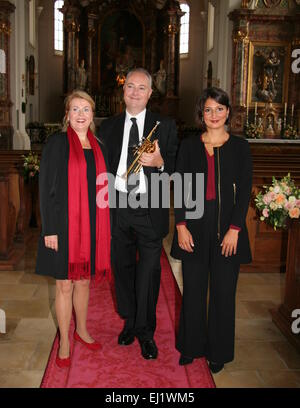 Il matrimonio della Principessa Maria Teresa di Thurn und Taxis e Hugo Wilson a San Giuseppe chiesa in Tutzing dove: Tutzing, Starnberg, Germania Quando: 13 Set 2014 Foto Stock