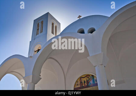 Greco Chiesa Orthadox a Naoussa a Paros, Grecia. Foto Stock