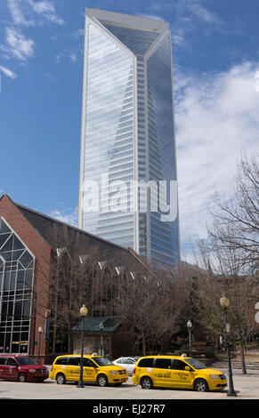 Una vista della Duke Energy center a Charlotte nella Carolina del Nord e Stati Uniti d'America Foto Stock