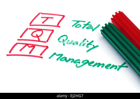 Gestione totale della qualità scritto nel libro bianco Foto Stock