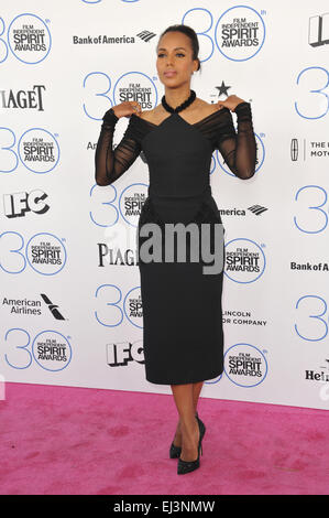 SANTA MONICA, CA - Febbraio 21, 2015: Kerry Washington al trentesimo annuale di Film Independent Spirit Awards sulla spiaggia di Santa Monica. Foto Stock