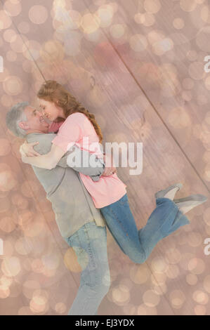 Immagine composita di casual giovane costeggiata ogni altro Foto Stock