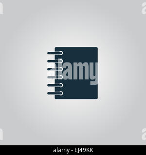 Ring Binder calendario notepad - icona vettore isolato Foto Stock