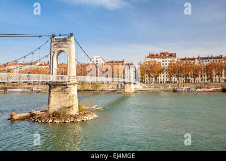 Passerelle du Collège a Lione, Rhône, Francia Foto Stock