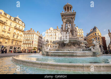 Place des Giacobini, Lione, Rhône, Francia Foto Stock