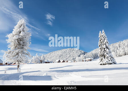La Feclaz, Savoie, Rhône-Alpes, in Francia Foto Stock