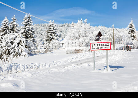 La Feclaz, Savoie, Rhône-Alpes, in Francia Foto Stock