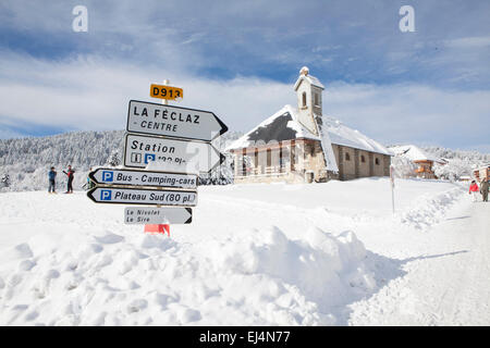 La Feclaz, Savoie, Rhône-Alpes, in Francia Foto Stock
