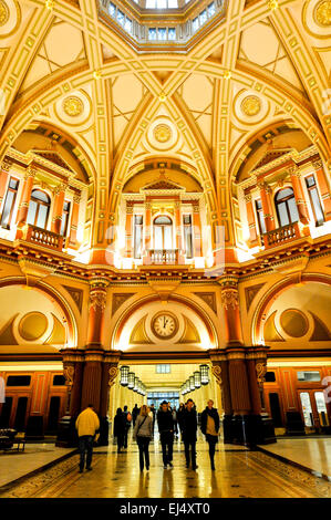 Gli interni ornati lobby dello storico edificio per uffici a 333 Collins Street a Melbourne, Australia. Foto Stock