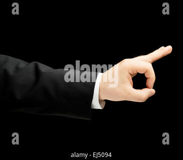 Maschio caucasico mano in un business suit isolato Foto Stock