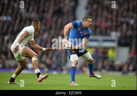 Twickenham, Londra UK. Xxi Mar, 2015. 6 Nazioni di Rugby internazionale. Tra Inghilterra e Francia. Scott Spedding (fra) Credito: Azione Sport Plus/Alamy Live News Foto Stock