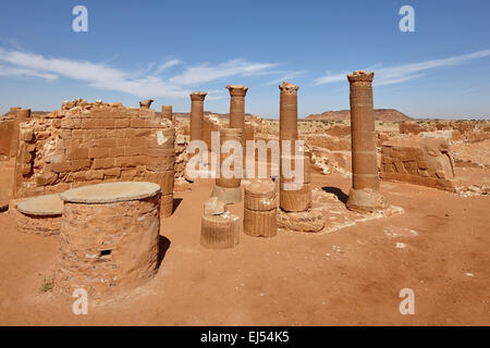 Tempio 100 nel grande contenitore a Musawwarat es-Sufra, Nord Sudan, Africa Foto Stock