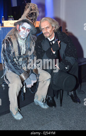 Photocall per una nuova produzione di Charles Dickens' A Christmas Carol a Koenigs Pilsener Arena offre: Mathias Schlung,Felix Martin dove: Oberhausen, Germania Quando: 16 Set 2014 Foto Stock