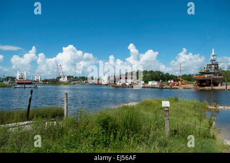 Bayfront cantiere in Alabama Foto Stock
