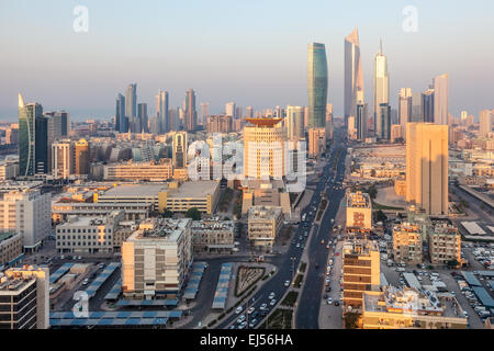Il centro della città di Kuwait City, Medio Oriente Foto Stock