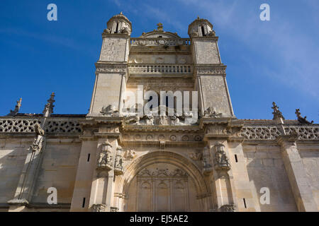 La chiesa di Notre Dame a Vétheuil, Val-d'Oise, Île-de-France, Francia Foto Stock